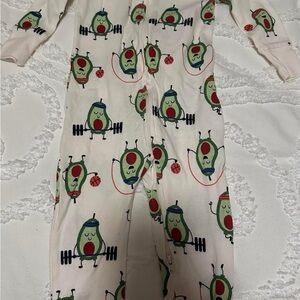 Old Navy Kids Pajama Set - Cream with Avocado Print